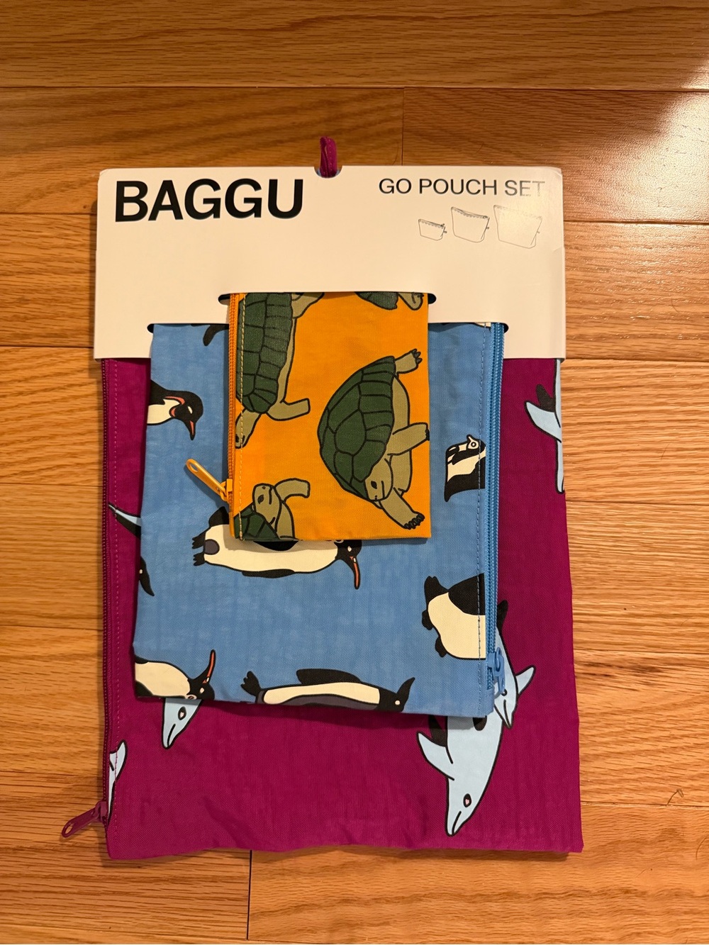 Baggu Vacation animals go pouch set NWT